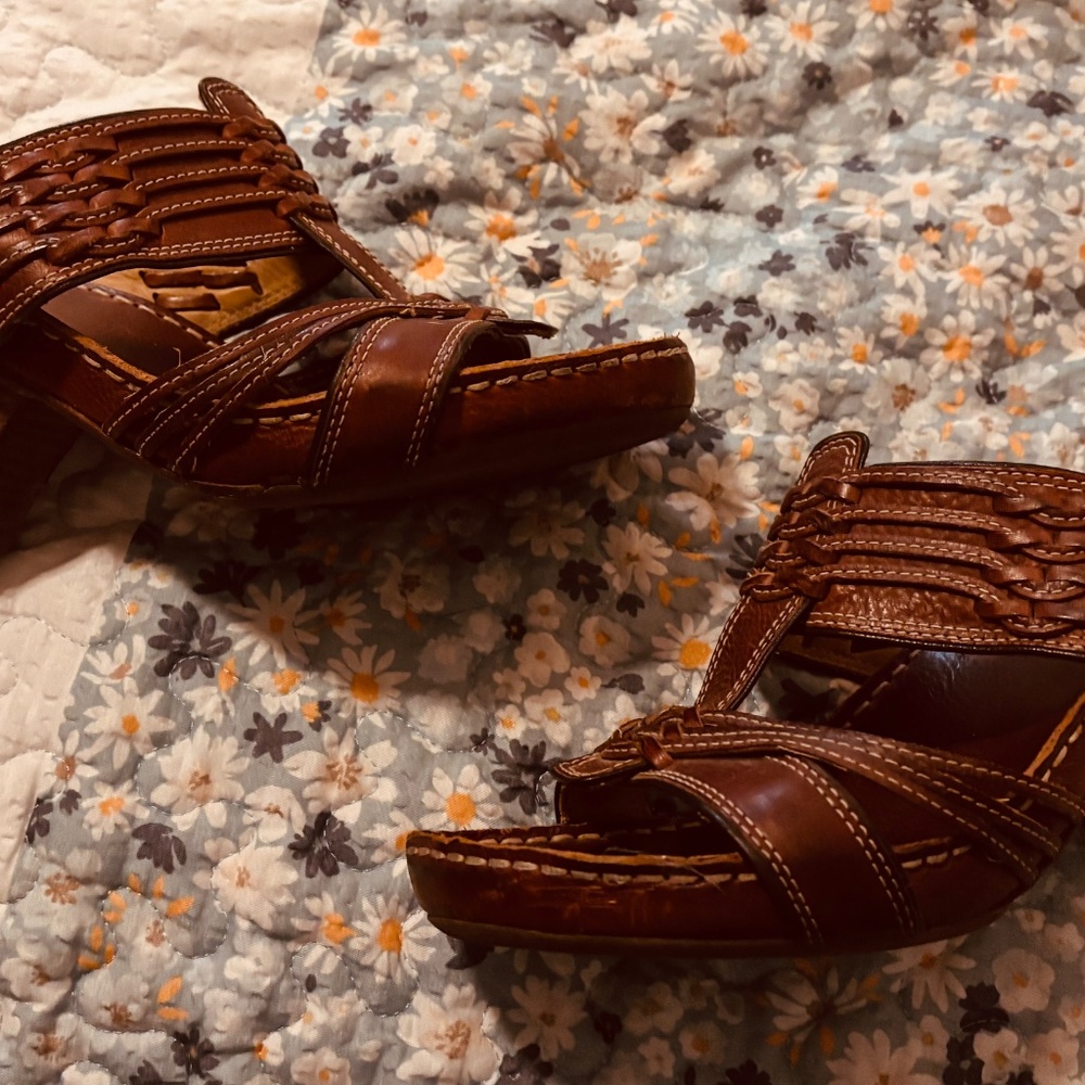 FRYE leather heeled sandals - Picture 5 of 5